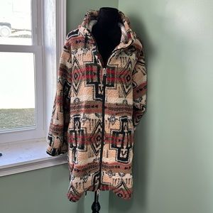 NWOT Sabrina Lauren, New York Aztec fleece jacket 2X